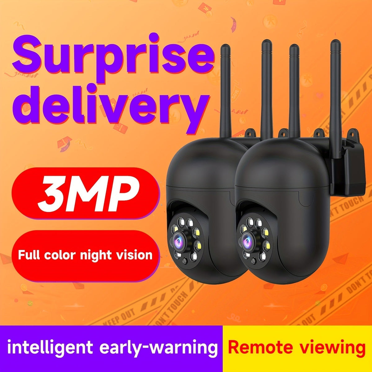 2-Pack 2K QHD PTZ WiFi Security Camera, 355° Pan – Dual-Band 2.4G/5G, AI Motion Detection, Color Night Vision, Two-Way Audio, Cloud & SD Storage, Baby Monitor, Indoor Home Surveillance Camera