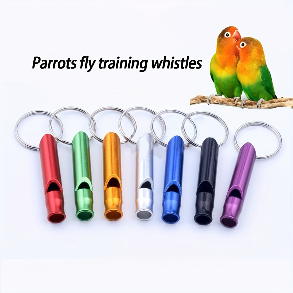 Parrot Training Starter Kit - Bird Training Food Bowls, Hand Feeder & Whistle Set for Parrots, Parakeets, Budgies, Cockatiels, Conures - Bird Pet Supplies, Taming & Bonding Accessories (Random Color)