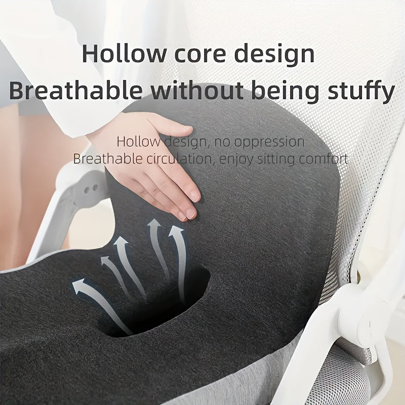 Ergonomic Memory Foam Seat Cushion with Back Support – Non-Slip Office Chair, Gaming Chair, and Car Seat Pad for Hip and Tailbone Pain Relief, Long-Sitting Comfort
