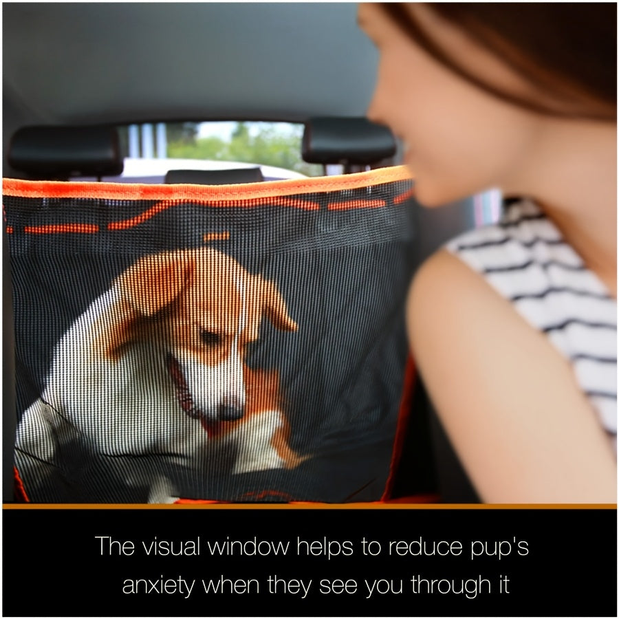 Heavy Duty Dog Car Seat Cover Waterproof Non-Slip Backseat Protector Scratch-Proof Spill-Proof Nylon Pet Seat Cover with Side Flaps for SUV, Sedan, and Truck, Easy Install, Machine Washable