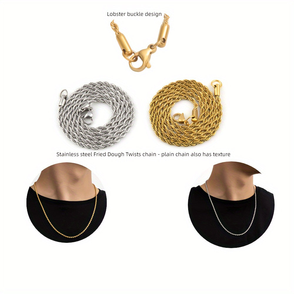 4-Piece Men's Punk Jewelry Set: Quartz Watch, Cuban Chain Necklace, Bracelet, and Rhinestone Cross Necklace – Hip Hop Style Gift for Men
