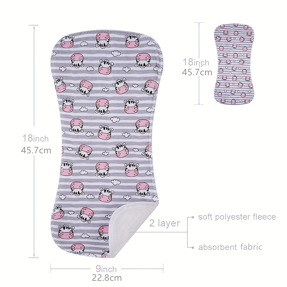 Cotton Baby Burp Cloths Set of 5, Extra Absorbent Soft Burping Cloths for Newborns & Infants, Reusable Spit-Up Rags for Boys & Girls, Baby Shower Gift