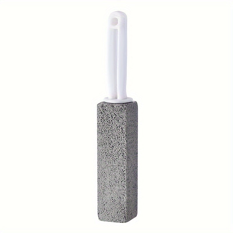 Pumice Stone Scouring Stick - Removes Limescale, Hard Water Rings, Calcium Buildup & Rust - Ergonomic Handle - For Toilet Bowl, Tile, Bath & Kitchen