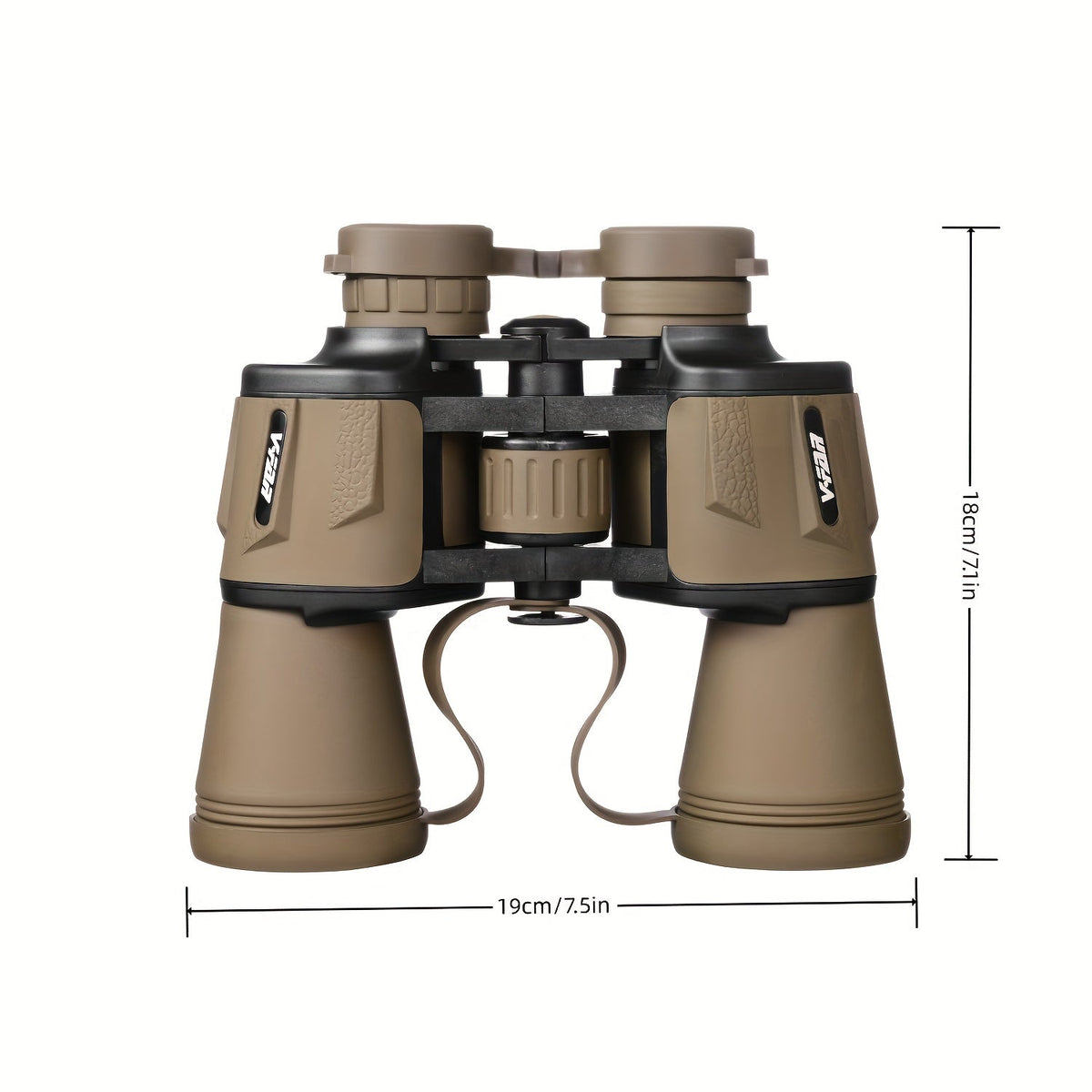 High-Definition 10x50 Binoculars - 50mm Lens - Bird Watching, Concerts, Hunting & Fishing - Durable ABS - Black, Green & Khaki