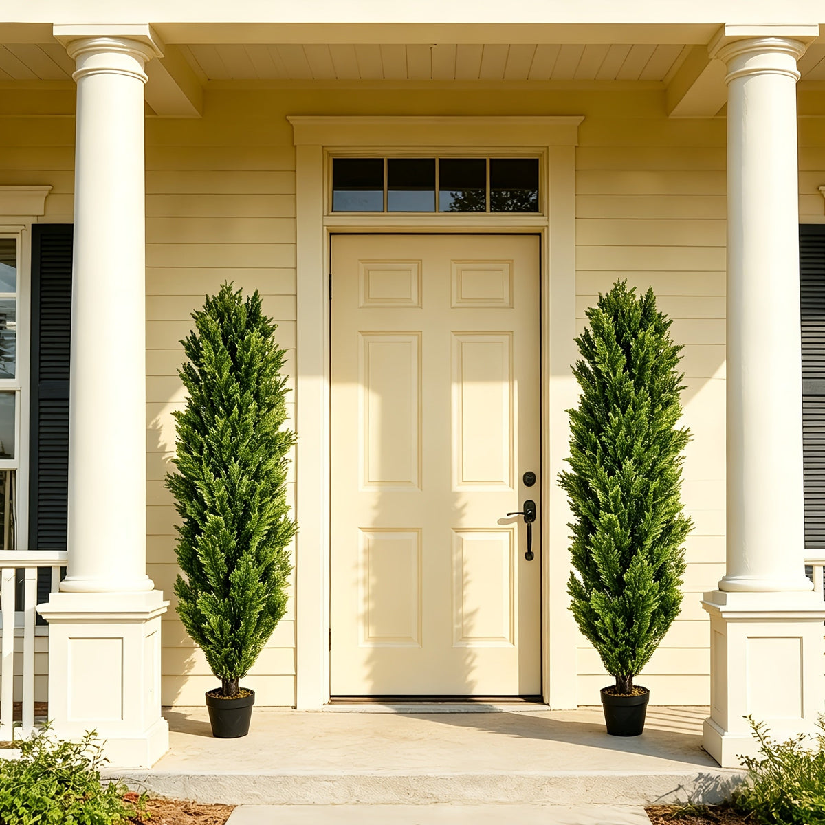 Cedar Topiary Trees 2-Pack, UV-Resistant Faux Greenery for Outdoor & Indoor – Low-Maintenance Artificial Plants for Patio, Garden, Front Porch & Office Decor, Choose 3FT 4FT or 5FT – Nova Mart