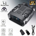 4K HD Night Vision Binoculars – 1000m Range 10x Digital Zoom 2.4" IPS LCD 2000mAh Battery Photo & Video for Hunting Boating Wildlife & Outdoor in Black & Yellow