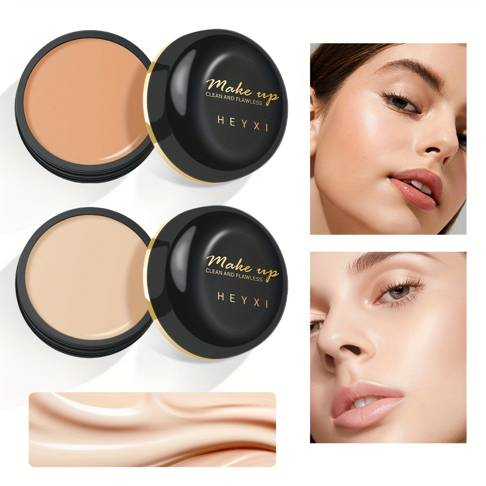 2-Piece Full Coverage Concealer - Waterproof, Matte Finish & Long-Lasting - All Skin Tones - Hides Dark Spots - Plant-Based Formula - Ivory & Natural