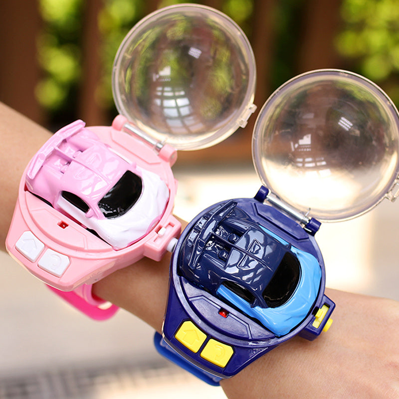RC Car Watch Toy for Kids – Mini Wearable Remote Control Electric Racing Car, Metal Alloy Stunt Vehicle, Cool Birthday, Christmas, Halloween Gift for Boys and Girls Ages 6+