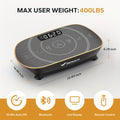 MERACH CV30 Pro Vibration Plate Exercise Machine, Auto-Sensing Full Body Workout Platform with Bluetooth Speaker, Resistance Bands, 10 Speed Levels, LED Display, 330-440 lbs Capacity – Home Gym Fitness