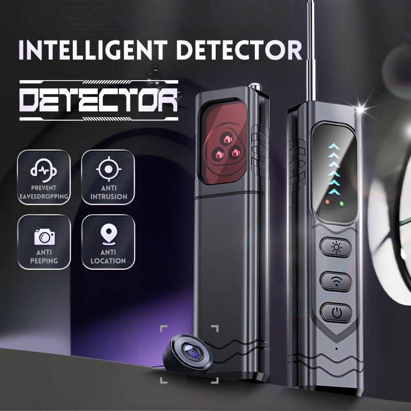 Hidden Camera Detector Anti-Spy RF Signal Scanner – Bug Detector, GPS Tracker & Listening Device Finder, Portable Rechargeable Multi-Function Security Sweeper for Travel, Hotel, Home, Office, Car