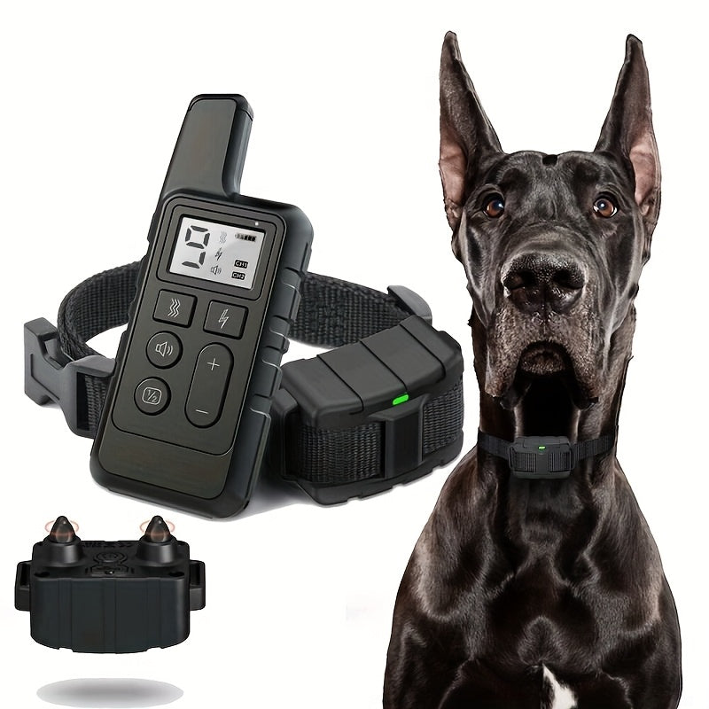9-Level Remote Dog Training Collar – Rechargeable E-Collar with Shock, Vibration & Tone Modes, 500M Range, Adjustable for Small, Medium, and Large Dogs, Safe Electronic Bark Control