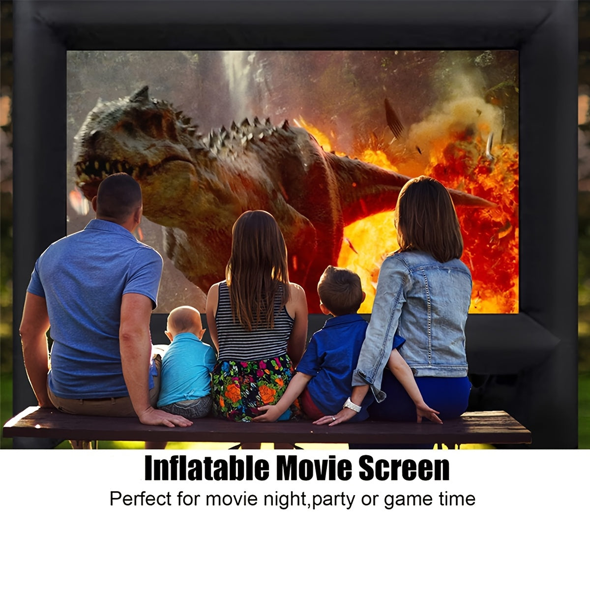 Inflatable Outdoor Movie Screen, 14/16/18/20/22/24 Ft Size Options, Blower & Storage Bag Included, Blow-Up Projection Screen for Backyard Movie Nights, Theme Parties & Celebrations