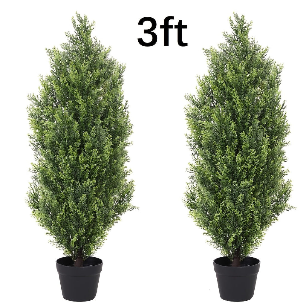 Cedar Topiary Trees 2-Pack, UV-Resistant Faux Greenery for Outdoor & Indoor – Low-Maintenance Artificial Plants for Patio, Garden, Front Porch & Office Decor, Choose 3FT 4FT or 5FT – Nova Mart