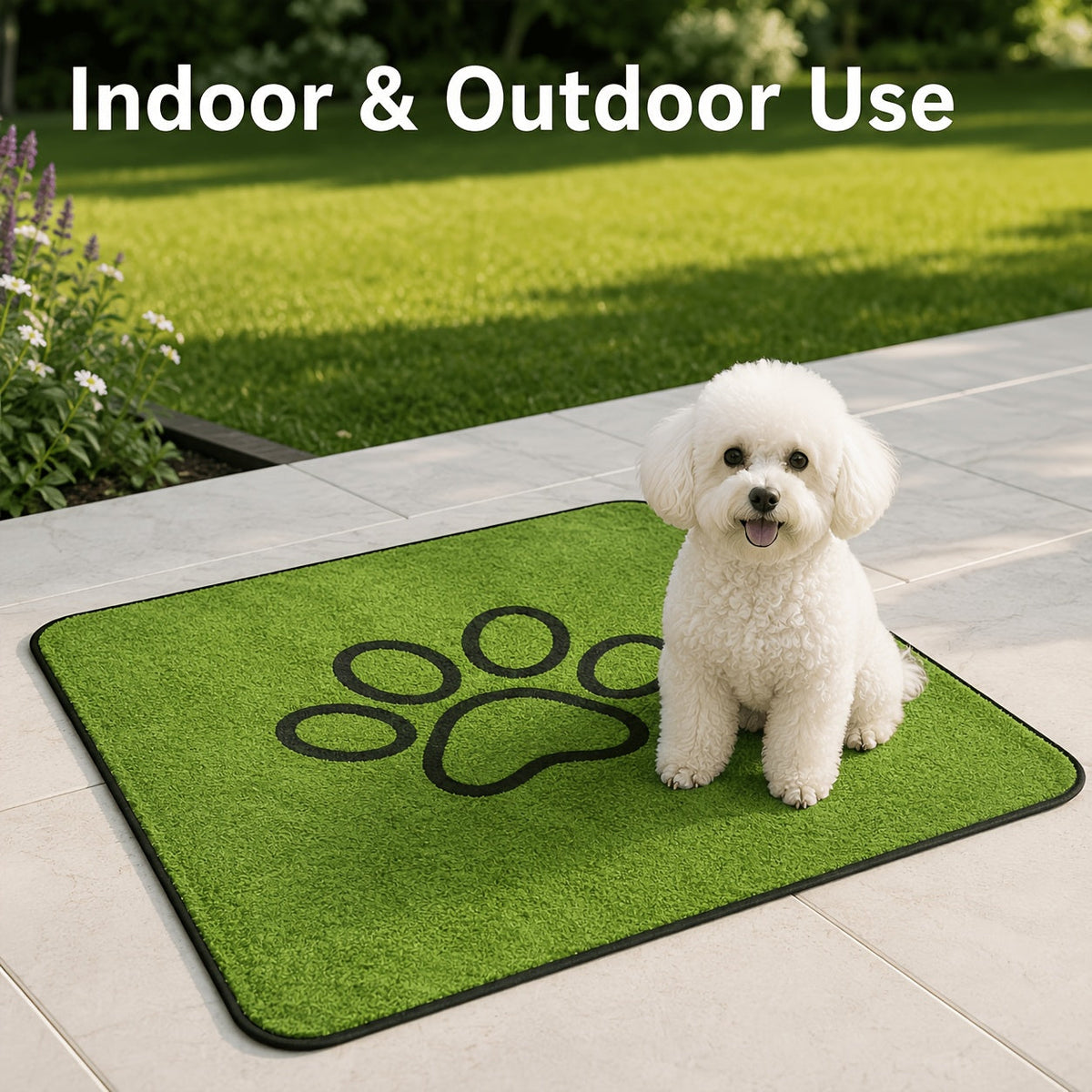 Washable Dog Pee Pad Reusable Non-Slip Training Mat - Super Absorbent Polyester Puppy Pad for Crate, Sofa & Floor, Tear-Resistant Machine Washable Puppy Training Pads for Small & Medium Dogs, S & L Sizes