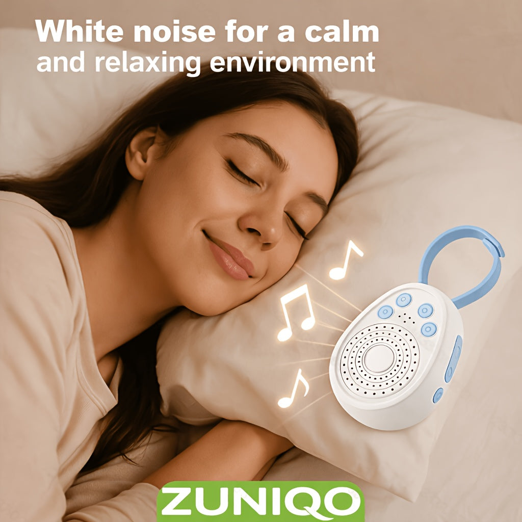 Portable White Noise Sleep Sound Machine, 20 Soothing Sounds with Timer & Memory Function, Rechargeable 1000mAh USB Baby Sound Machine for Sleep, Office & Travel, Suitable for Ages 0-6