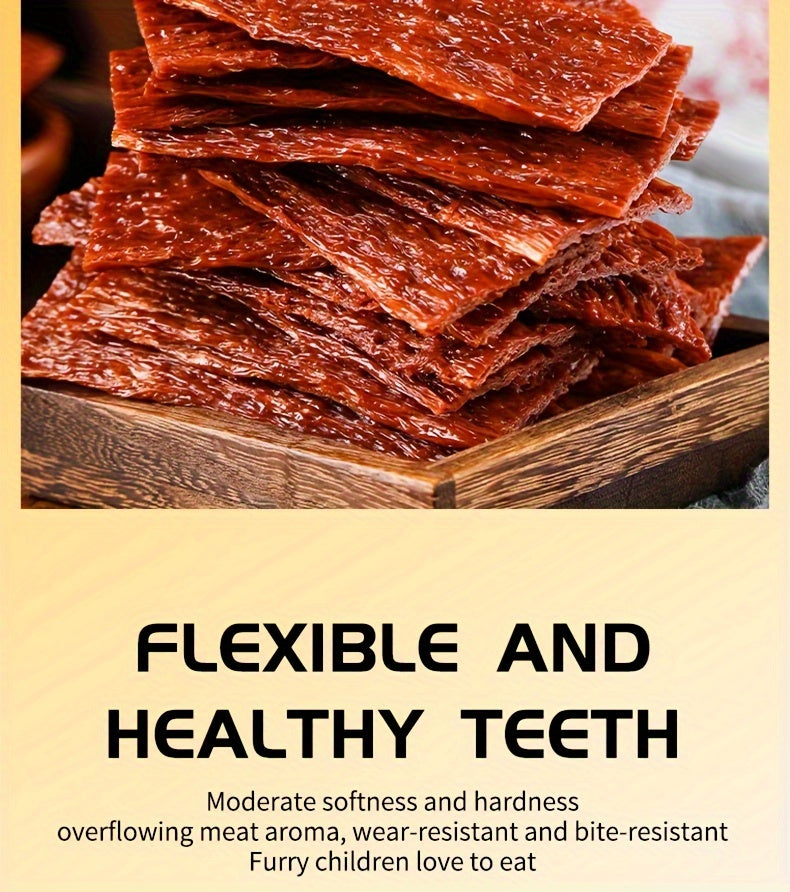 Dried Beef Tendon Dog Chews: Natural, High-Protein Jerky Treats & Chew Sticks for Training Rewards, Suitable for All Breeds, Available in 250g / 500g 2-Pack Options