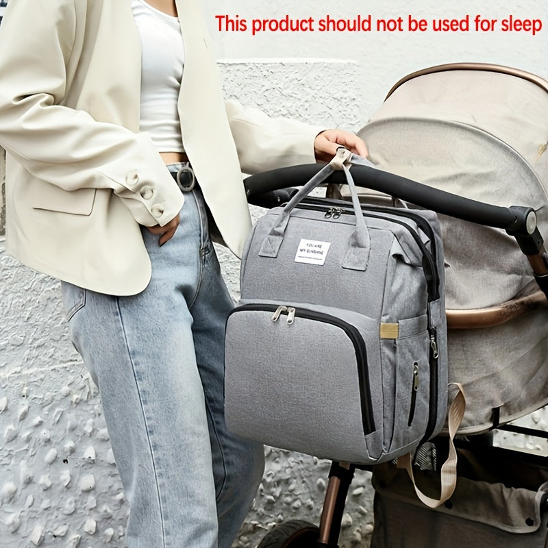Women's Large Capacity Expandable Travel Backpack, Heavy-Duty Multi-Compartment Foldable Laptop Backpack for Work & Travel, Durable Polyester Carryall in Dark Blue & Grey