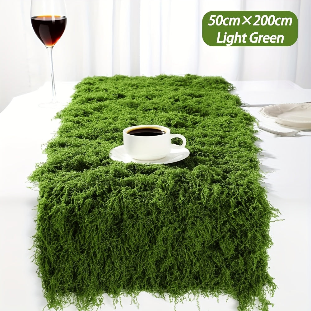 Artificial Moss Carpet Roll 19.68×78.74 Inches – Fake Moss Mat for Wall, Garden, Wedding, Roof & Indoor/Outdoor Decoration, Cuttable & Easy to Maintain