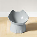 Cat Ear Elevated Cat Food Bowl Anti-Tip Design - Cute Raised Plastic PP Cat Dish for Comfortable Feeding, Playful Cat-Ear Shaped Pet Bowl for Indoor Cats