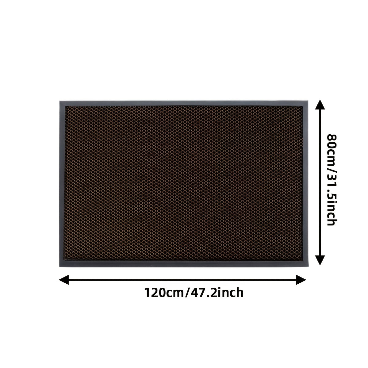 Heavy-Duty Nylon Door Mat – 3D Grid Dirt Trapping Low Profile 0.39" Non-Slip Rubber Backing All-Season for Front Door Patio Garage & Entryway in Black Brown Blue & Black Gray