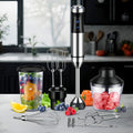 7-in-1 Immersion Blender 1000W with 20 Speeds & Turbo - Titanium Blades, BPA-Free, Dough Hooks, Egg Beaters, Whisk, 27oz Beaker & 20oz Chopper, Scratch-Resistant Hand Blender for Kitchen