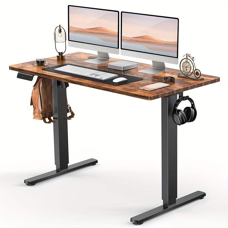 Electric Standing Desk, Height Adjustable 40 48 55 63 Inch – Sit-Stand Desk with Memory Controller & Anti-Collision, Ergonomic Home Office Gaming Workstation, Multiple Colors & Sizes