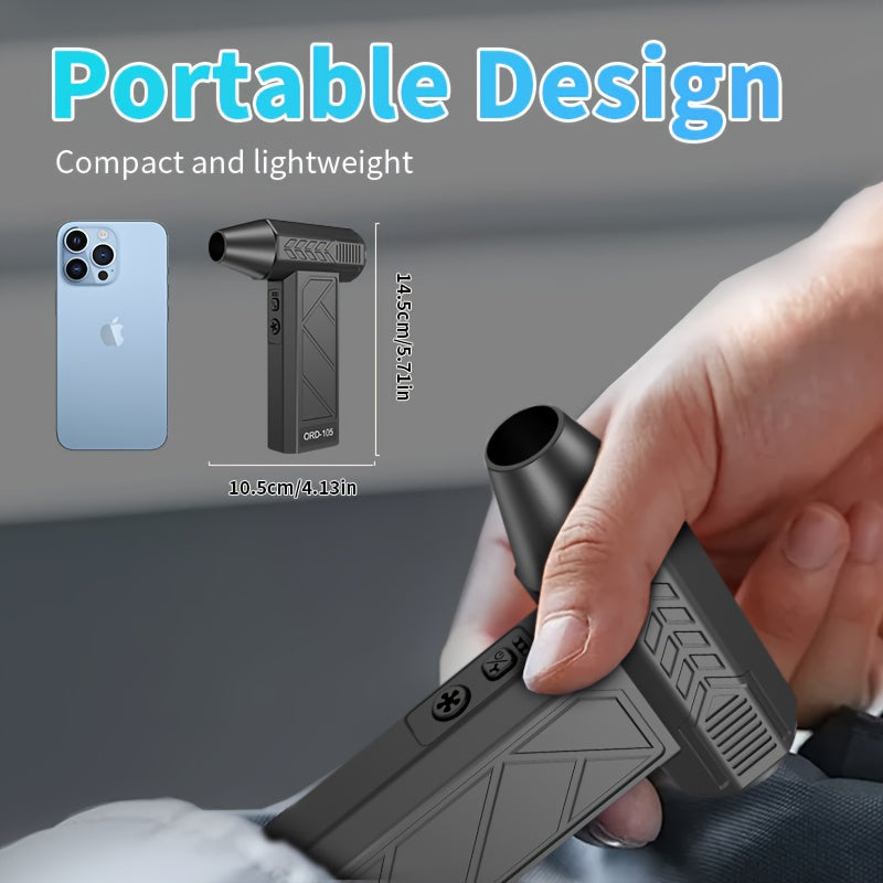 Portable Turbo Air Blower 130,000 RPM Rechargeable – High-Power Electric Dust Blower Fan, 3-Speed Adjustment for Computer Keyboard, Car, Camping, and Snow Cleaning, Birthday Gift for Men