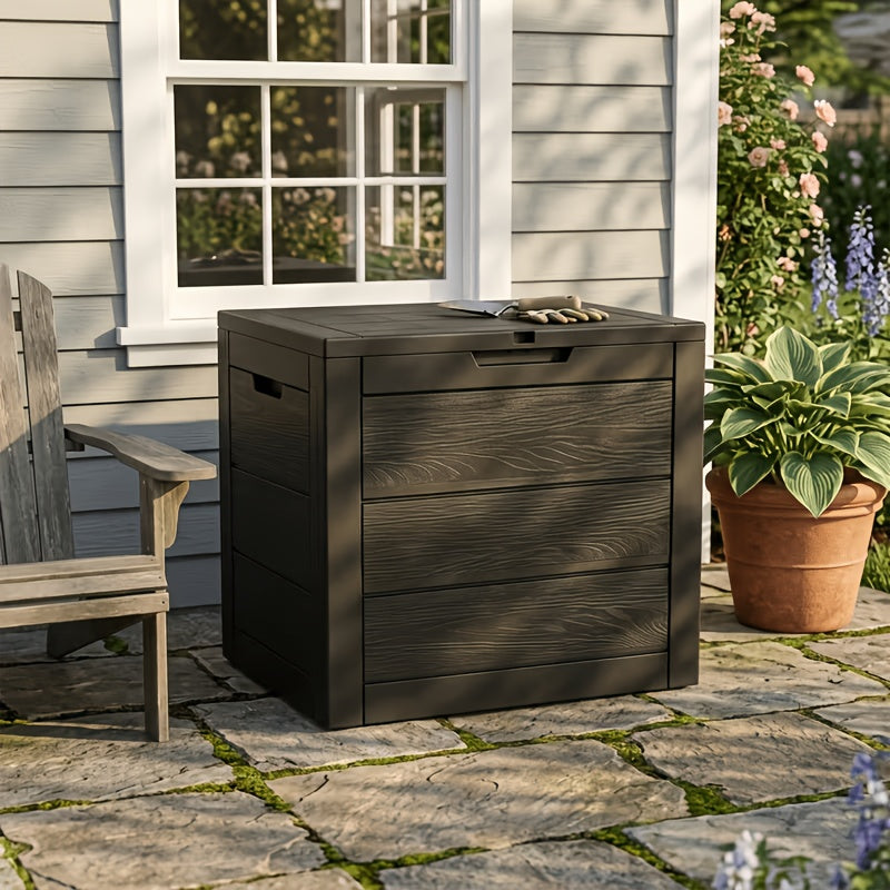Outdoor Waterproof Storage Box – 35 or 75 Gallon Patio Deck Box, Lidded Weatherproof Storage Chest for Cushions, Pool Toys & Garden Tools, for Backyard, Lawn, Garage & Patio – Nova Mart