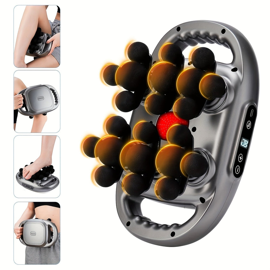 Deep Tissue Massage Gun with 12 Heads & Storage Case - 9 Modes, 9 Intensity Levels, Smart 10-Min Timer, USB-C Rechargeable, Handheld Percussive Massager for Muscle Recovery - 3 Options