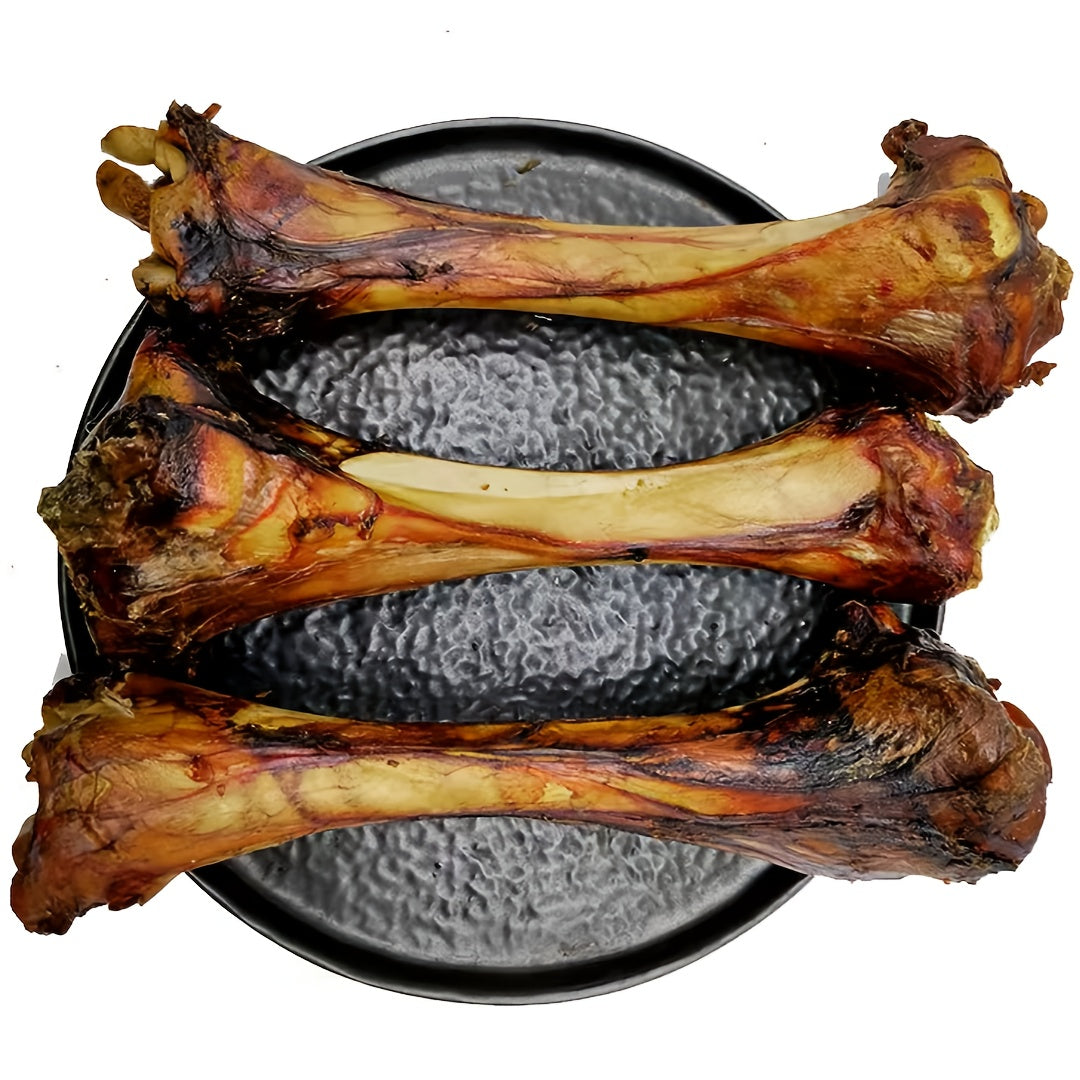 Long-Lasting Beef Bone Dog Chews, Large Beef-Flavored Chew Bones for Medium and Large Dogs, Natural Daily Reward Treats for Indoor and Outdoor Snacking, Pet Dental Chews