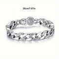 925 Sterling Silver Men's Fashion Bracelet – Classic Chain Design in 3 Sizes: 7.10", 7.87", 8.66" – Everyday Wear Jewelry Gift for Men, Family, and Friends