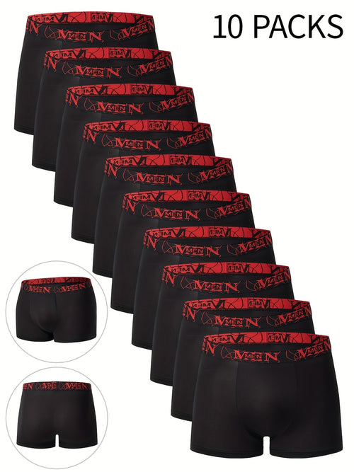10-Pack Men's Boxer Briefs - Breathable, Comfortable & Stretchy Underwear for Casual & Sport Wear - XS–XXXL - Multiple Style Packs
