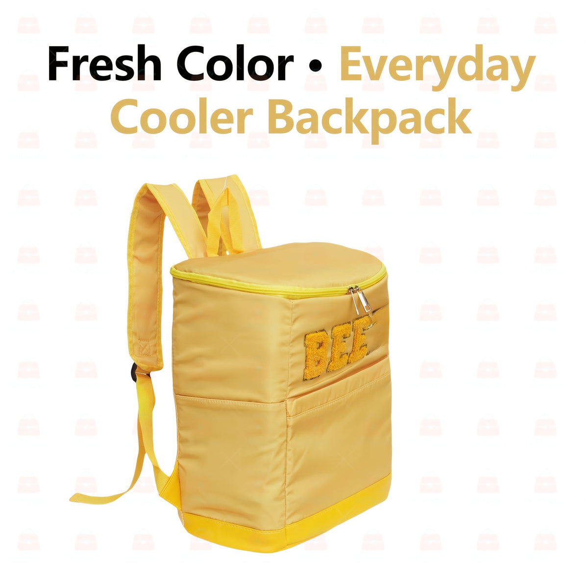 Insulated Cooler Backpack 30-Can Leopard Print with Mesh Pockets & Adjustable Straps - Leakproof Nylon Cooler Bag for Beach, Camping, Picnic, Hiking, Travel, and Daily Use