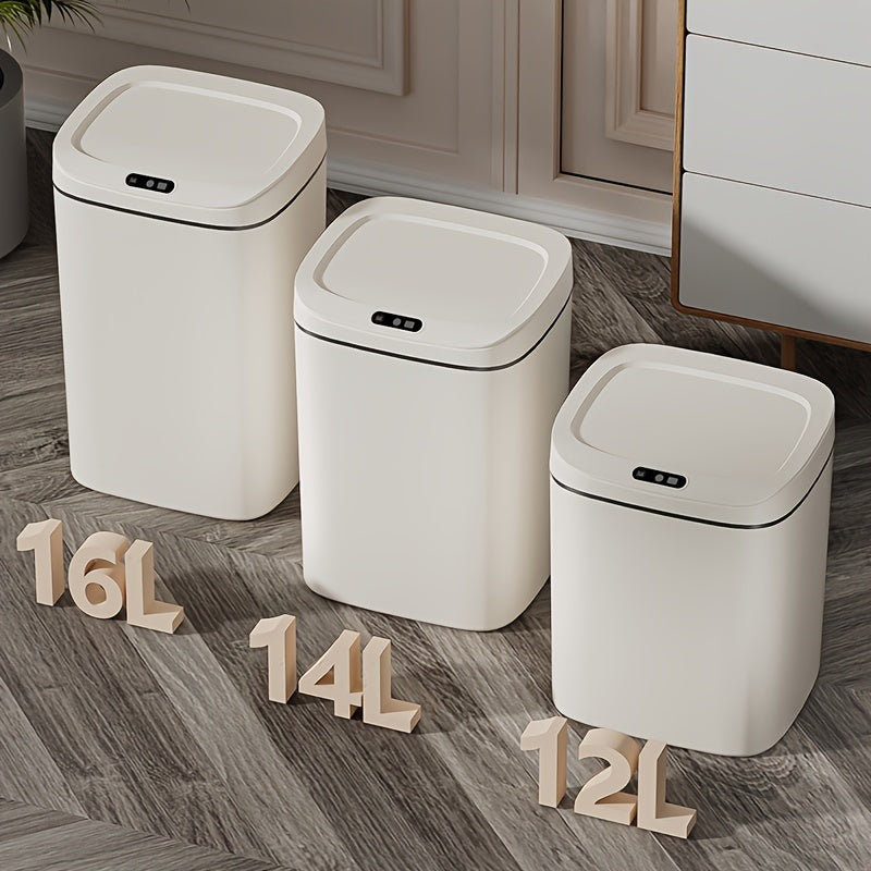 Smart Motion Sensor Trash Can - Hands-Free Touchless Lid, Odor-Sealing, Compact & Easy to Clean - 12L, 16L & 3.7 Gal - For Office, Bathroom & Small Spaces