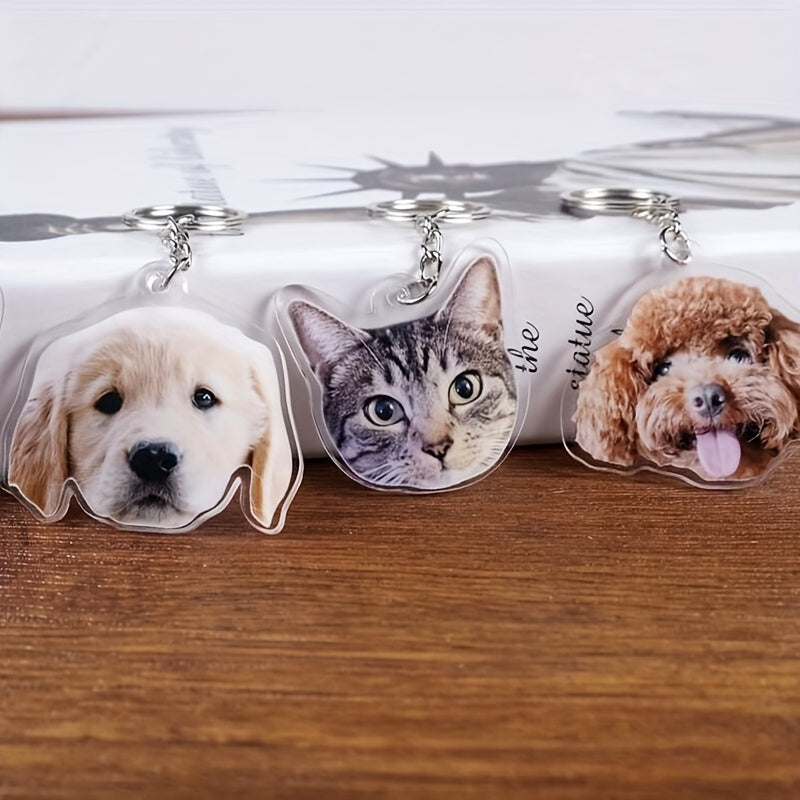 Custom Pet Memorial Keychain – Personalized "Forever in Your Heart" Keychain for Lost Dog or Cat, Pet Loss Sympathy Gift, Engraved Pet Remembrance Keepsake