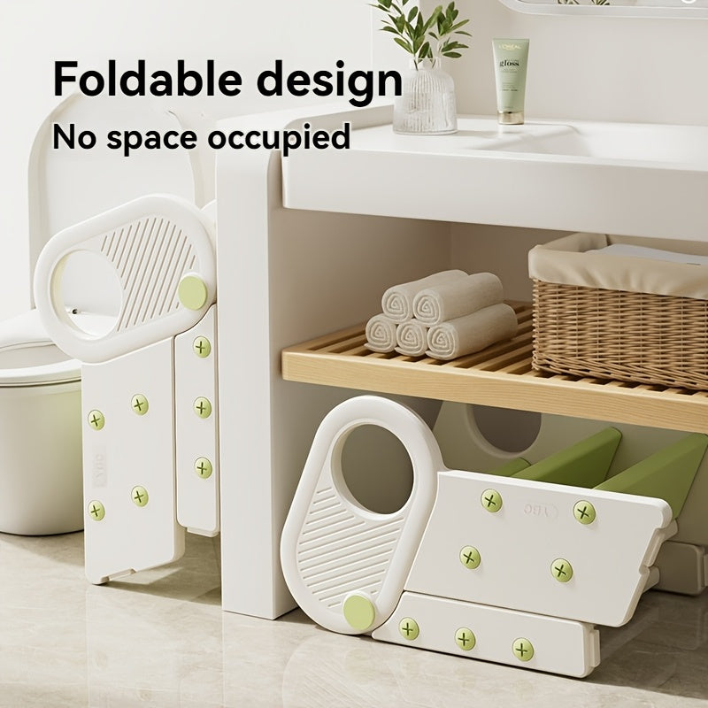 Kids Step Stool 3-Step Adjustable with Handles – Non-Slip Toddler Toilet Potty Training Step Stool Learning Tower for Bathroom Sink Kitchen Counter