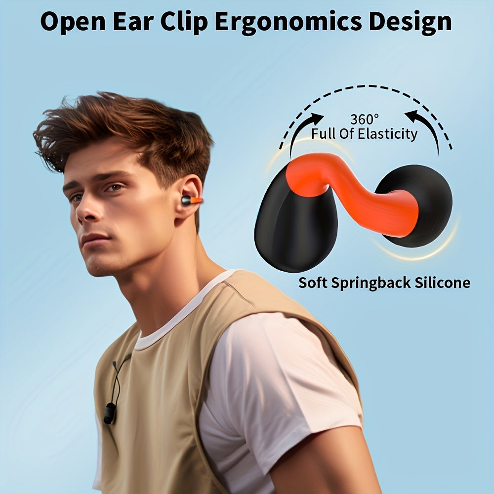 Open-Ear Wireless Earphones Bluetooth 5.4 TWS 360° Ambient Awareness ENC Clear Calls Touch Control All-Day Comfort Sport Fitness Earbuds Secure Fit Truly Open Design