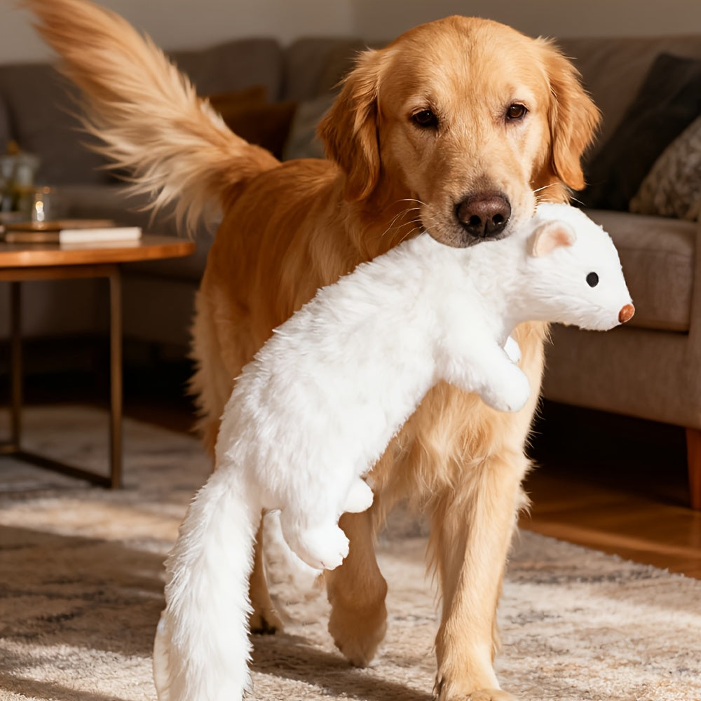 Interactive Pet Plush Chew Toy – Double Layer Tear-Resistant Squeaky Plush Companion, Washable Comfort Toy for Dogs & Cats – Thickened Mink Plush, Multiple Sizes Available