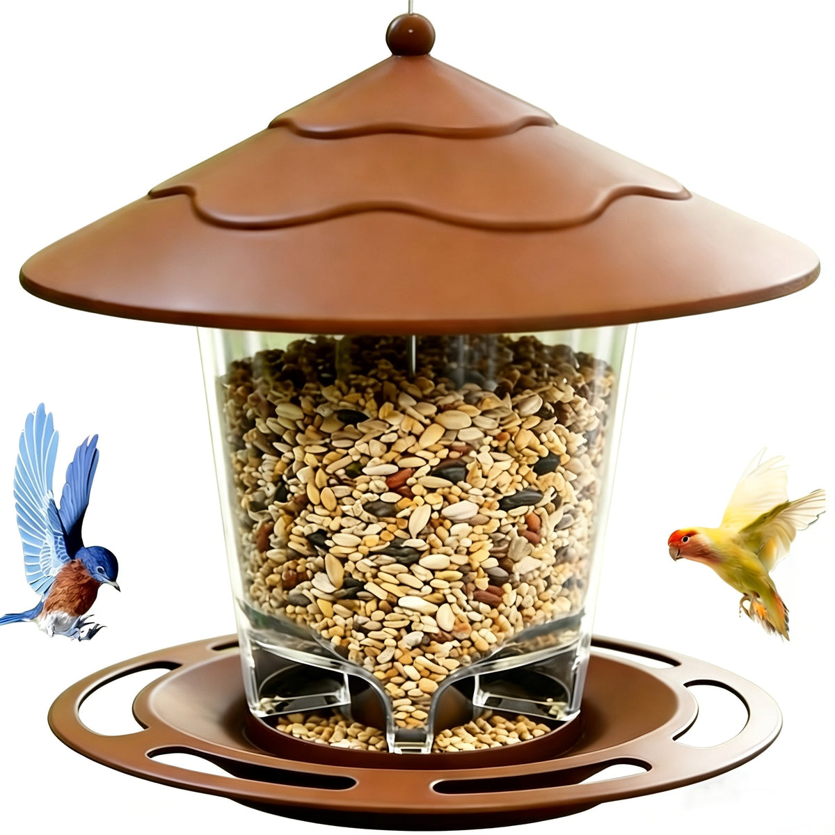 Minimalist 3D Hummingbird Feeder: Outdoor Garden Hanging Automatic Nectar Feeder for Wild Birds – Modern Design Backyard Patio Wildlife Feeding Station