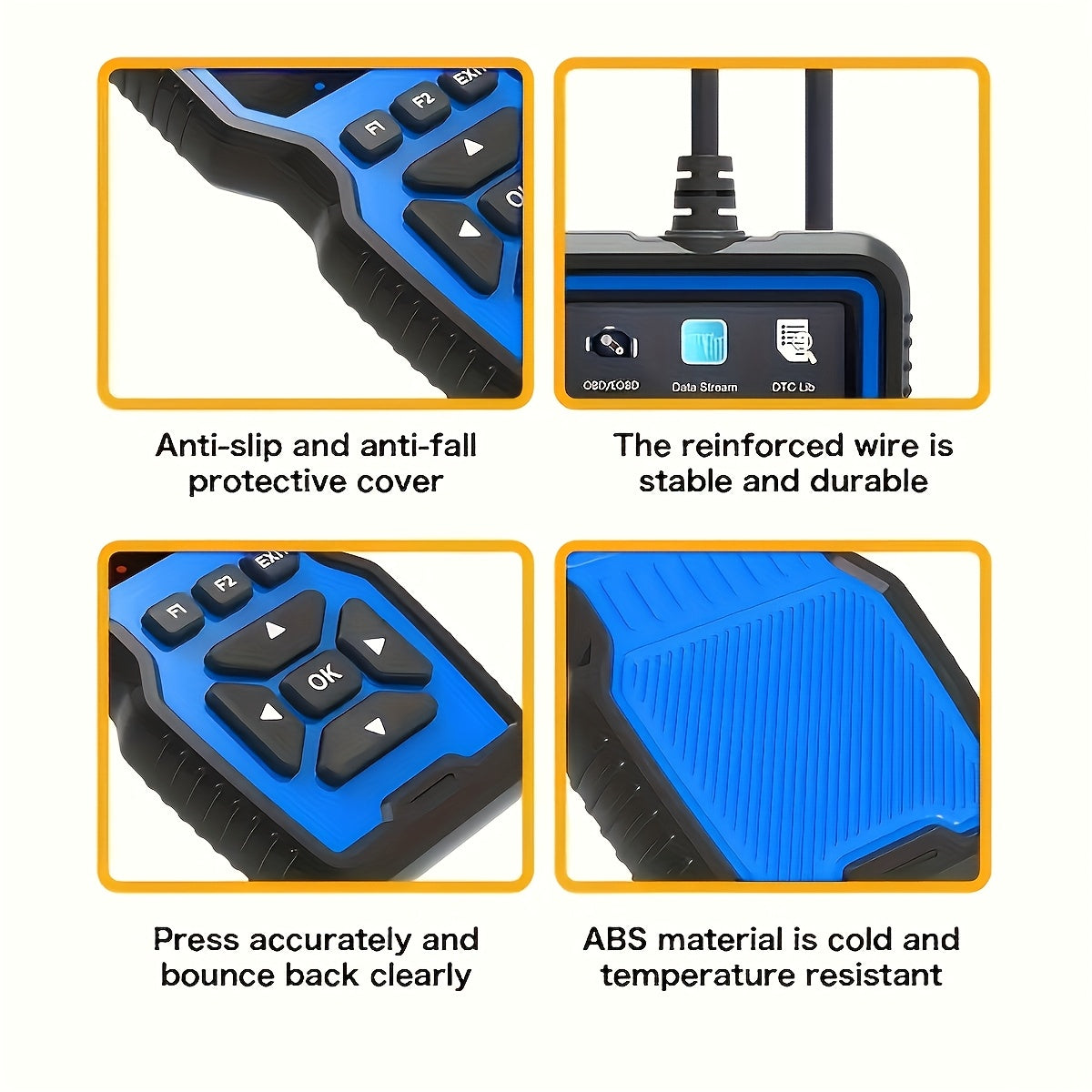 OBD2 Scanner Code Reader Car Diagnostic Tool, Engine Fault Code Reader with Live Data, Freeze Frame, and I/M Readiness for All OBDII Protocol Vehicles, No Battery Required