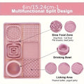6-in-1 Pet Slow Feeder Lick Mat with Powerful Suction Cup, Multifunctional Anxiety Relief Lick Pad for Dogs and Cats, Promotes Healthy Eating, Grooming & Bath Aid