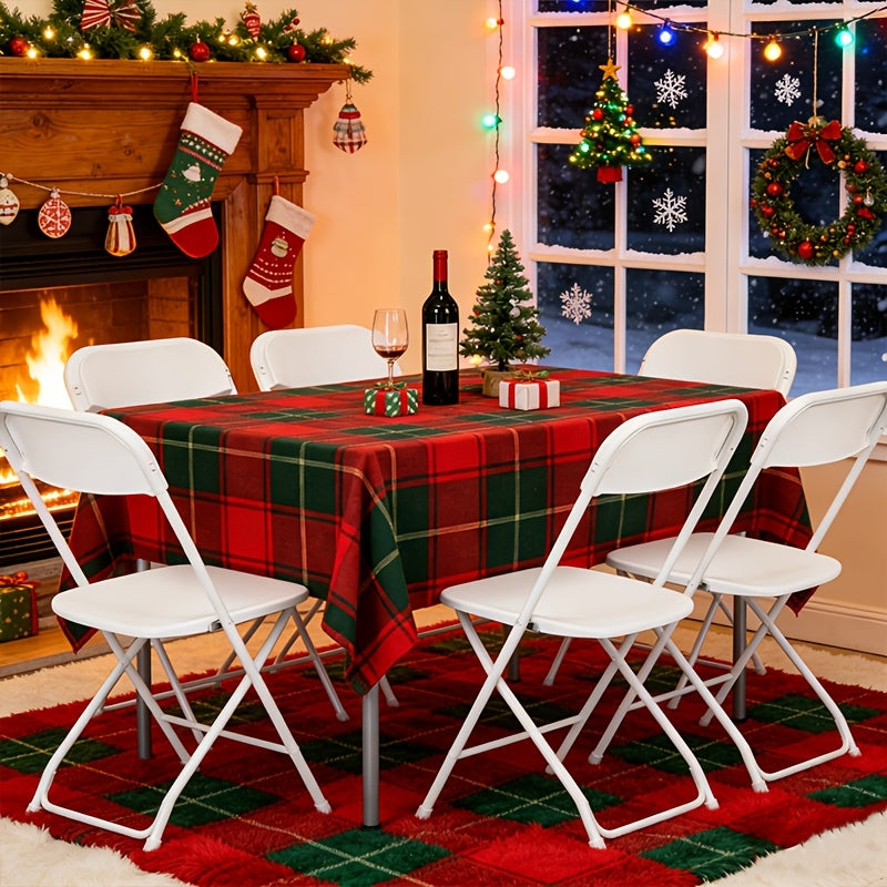 White Folding Chairs 350 lb - Heavy-Duty Plastic with Reinforced Steel Frame, Commercial-Grade Stackable, Indoor & Outdoor - Weddings, Banquets, Parties, Restaurants & More - 2/10/24/50 Pack