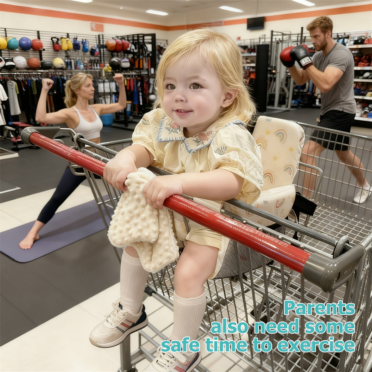 Multi-Purpose Baby Stroller & High Chair Cushion, Soft Comfortable Seat Pad for Children Up to 15kg / 33lb, 3 Styles Including Cloud Grey Rainbow & Star Gray