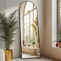 Arched Full Length Mirror – Free Standing, Leaning or Wall Mounted Floor Mirror, Modern Simple Tall Design for Living Room, Bedroom, Cloakroom, Home Decor