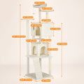 Multi-Level Cat Tree Tower with Scratching Post, Perches & Plush Apartments – Space-Saving Indoor Cat Climbing Frame & Activity Center, Heights 36–80 Inches, 6 Colors