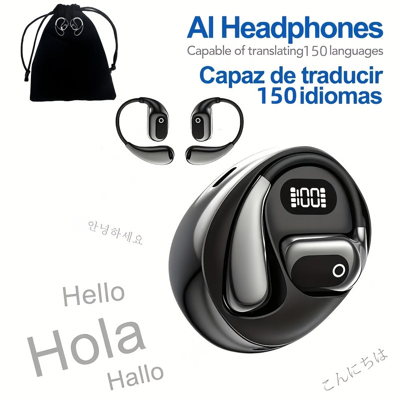 AI Translation Earbuds (144 Languages) – 0.3s Instant Voice Interpreter with Noise Reduction & 40-Hour Battery Life for Travel, Business, and International Communication