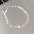 S925 Sterling Silver Sparkling Bracelet, Hypoallergenic Elegant Luxury Bangle for Women and Men, Ideal for Banquets and Formal Occasions, 3.65g Lightweight Fine Jewelry Gift