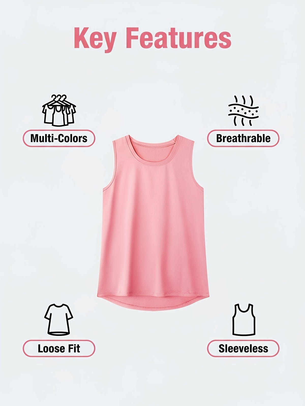 5 Pack Women's Athletic Tank Tops Quick Dry Racerback Design – Breathable Moisture-Wicking Workout Shirts for Fitness Training, Running & Gym, Sizes S-XXL, Mixed Colors