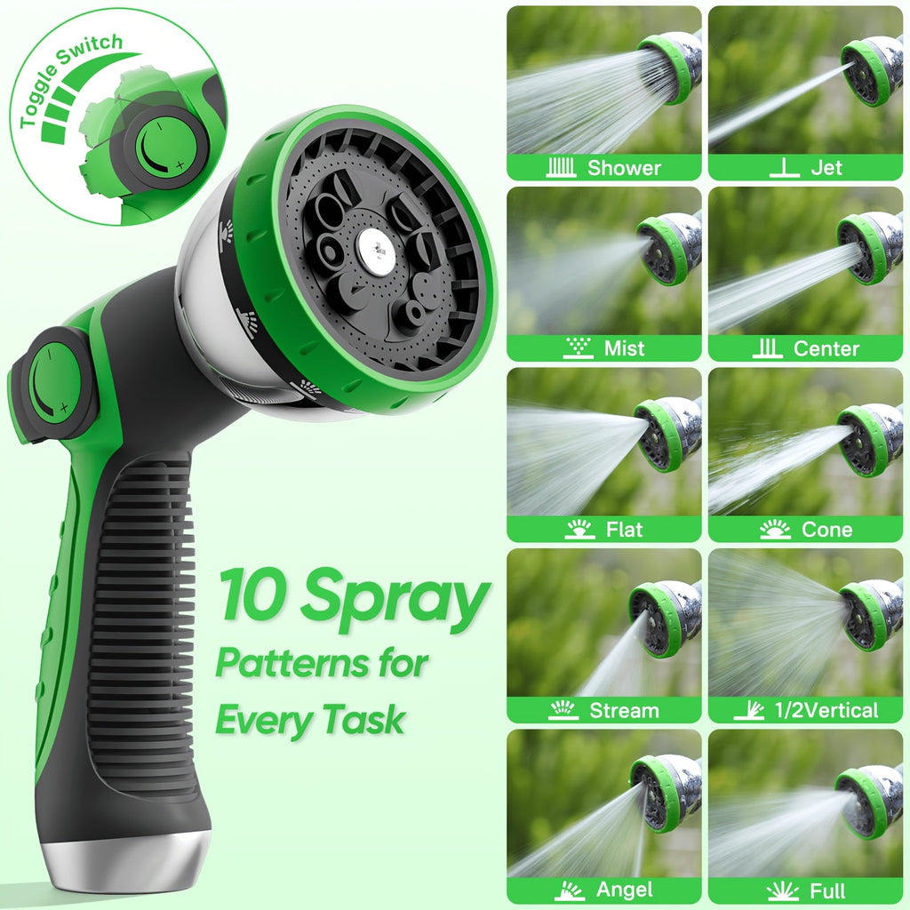 Retractable Garden Hose Reel 100ft/150ft Wall Mounted Auto Rewind, 10 Spray Modes, 3-Layer PVC 200PSI, 180° Swivel for Outdoor Gardening Patio Car Wash & Pet Shower – Freeze-Proof, Brass Fittings