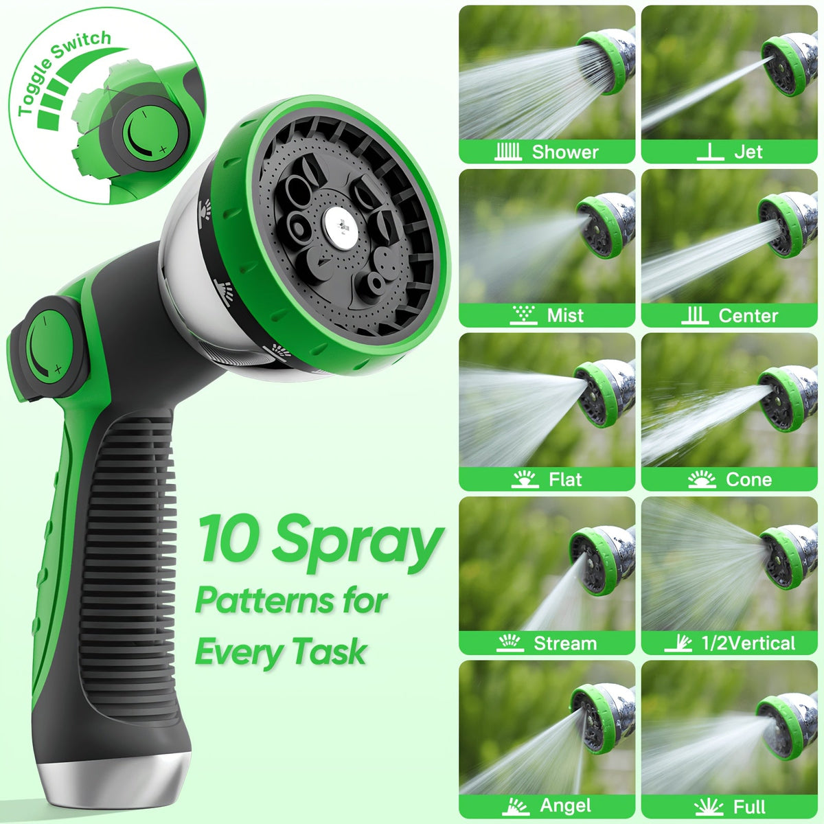 Retractable Garden Hose Reel 100ft/150ft Wall Mounted Auto Rewind, 10 Spray Modes, 3-Layer PVC 200PSI, 180° Swivel for Outdoor Gardening Patio Car Wash & Pet Shower – Freeze-Proof, Brass Fittings